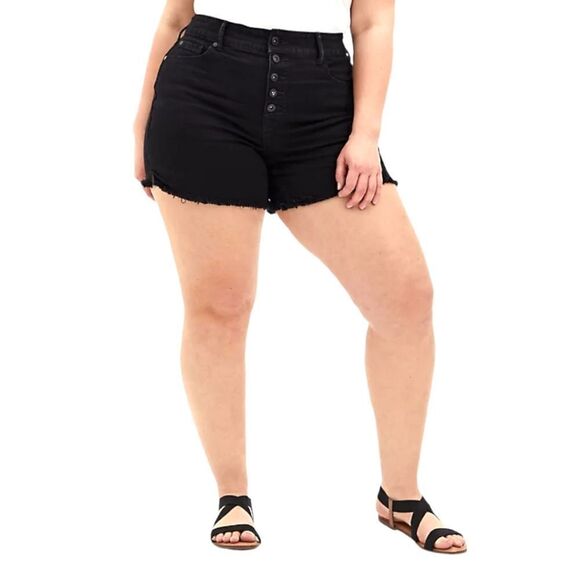 TORRID 5" High Rise  Black Shorts. SIZE 22 - Picture 1 of 16